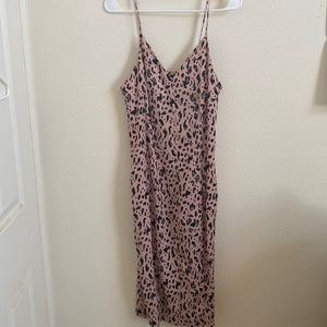 Minkpink Pink and Black midi dress